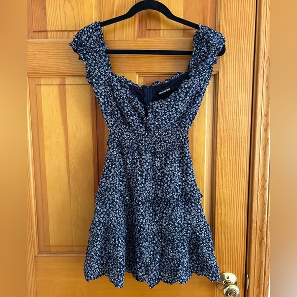 Sundae Muse Blue Floral Mini Dress - Picture 2 of 5